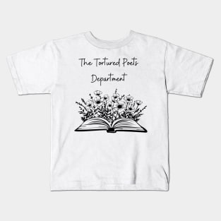 The Tortured Poets Department Open floral book design Kids T-Shirt